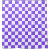 Rideaux De Douche Classic visual purple checkerboard  (Devant)