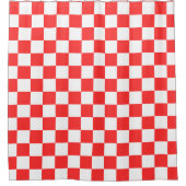 Rideaux De Douche Classic visual red checkerboard  (Devant)