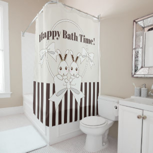 Rideaux De Douche Classique Moderne Bande Dessinée Mignonne Bonnet T