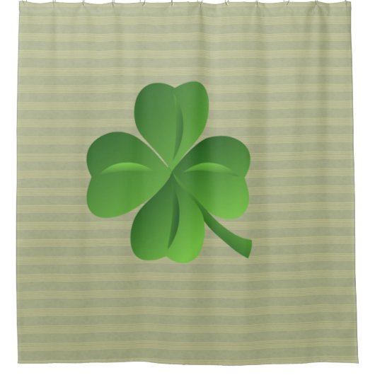 Rideaux De Douche Classique tendance irlandais Lucky Shamrock (Devant)