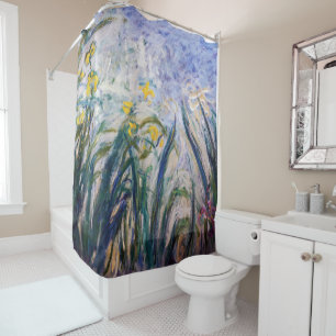 Rideaux De Douche Claude Monet - Iris jaunes et violets
