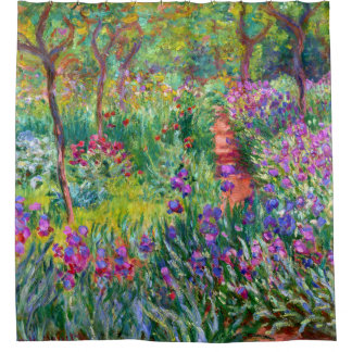 Rideaux De Douche CLAUDE MONET : Le jardin d'Iris à Giverny