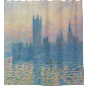 Rideaux De Douche Claude Monet Les maisons du Parlement Coucher de s