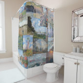 Rideaux De Douche Claude Monet - Patchwork de chefs-d'oeuvre (En situation)