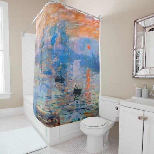 Rideaux De Douche Claude Monet Sunrise (En situation)