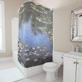 Rideaux De Douche Claude Monet, Water Lilies, 1906, Bleu (En situation)
