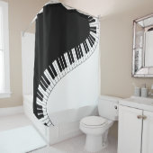 Rideaux De Douche Clavier de piano (En situation)