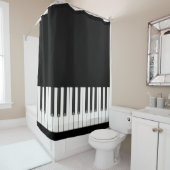 Rideaux De Douche Clavier de piano grand format personnalisable (En situation)