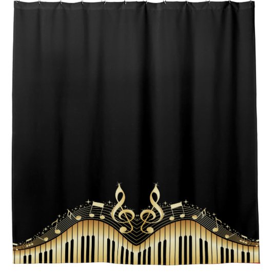 Rideaux De Douche Clavier musical monogramme (Devant)