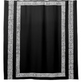 Rideaux De Douche Clé grecque - Conception |Noir|Rideau de douche (Devant)