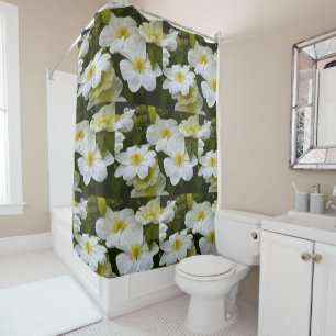 Rideaux De Douche Clematis blanc doux