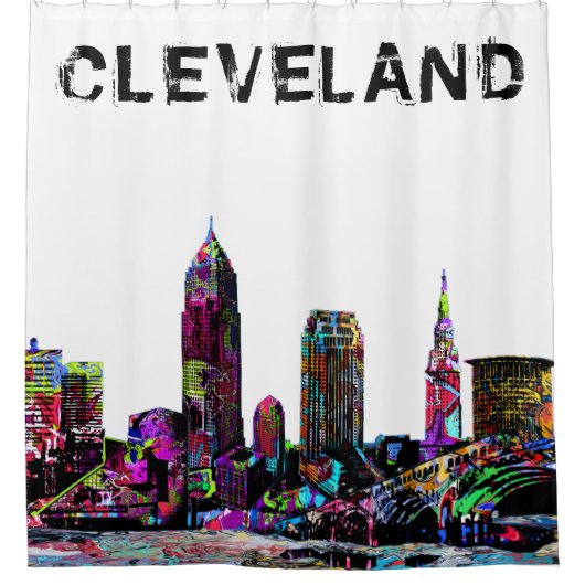 Rideaux De Douche Cleveland, Ohio, graffiti (Devant)