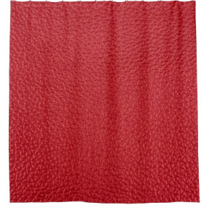 Rideaux De Douche Closeup en cuir artificiel rouge foncé.