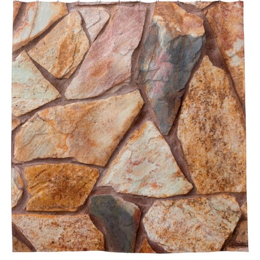 Rideaux De Douche Closeup of a stone wall as a backgroundwallpaper,p (Devant)
