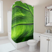 Rideaux De Douche Closeup photo of green leaf (En situation)