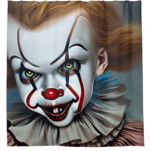 Rideaux De Douche Clown de bébé mal (Devant)