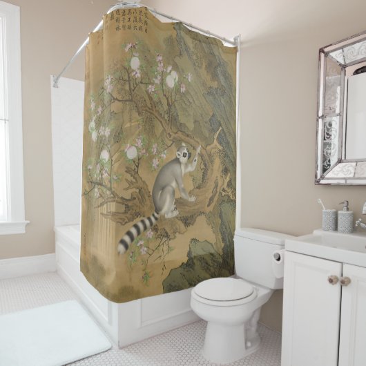 Rideaux De Douche Cochin Lemur Art (En situation)