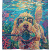 Rideaux De Douche Cockapoo plongée sous-marine sous l'eau (Devant)