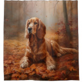 Rideaux De Douche Cocker Spaniel à l'automne Feuilles automne Inspir (Devant)