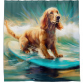 Rideaux De Douche Cocker Spaniel Beach Surf Peinture (Devant)
