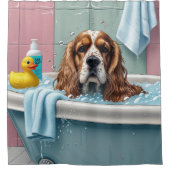 Rideaux De Douche Cocker Spaniel Dégoulinant Endormi Mignon Drôle (Devant)