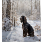 Rideaux De Douche Cocker Spaniel Laisser Neige Noël (Devant)