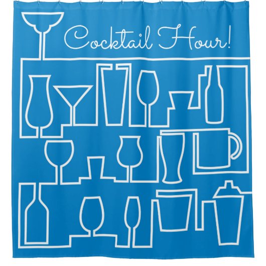 Rideaux De Douche Cocktail bleu (Devant)