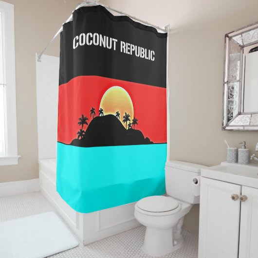 Rideaux De Douche Coconut Republic  (En situation)