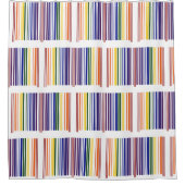 Rideaux De Douche Codes-barres géométriques double arc-en-ciel cool (Devant)