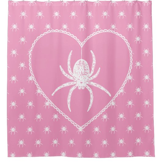 Rideaux De Douche Coeur d'araignée rose (Devant)