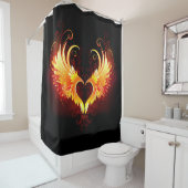 Rideaux De Douche Coeur de feu ange avec ailes (En situation)