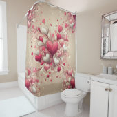 Rideaux De Douche coeur de la Saint-Valentin (En situation)