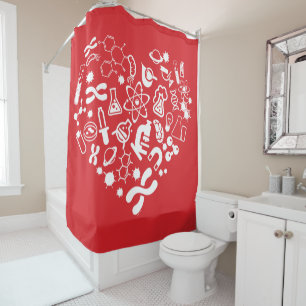 Rideaux De Douche Coeur de l'espace et de la Science