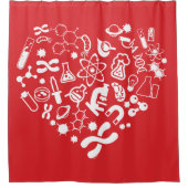 Rideaux De Douche Coeur de l'espace et de la Science (Devant)