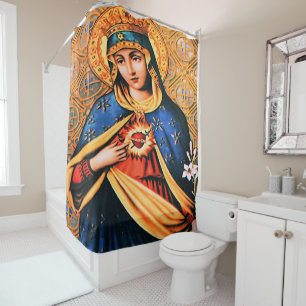 Rideaux De Douche Coeur immaculé de Marie
