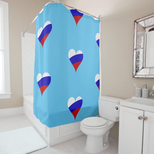 Rideaux De Douche Coeur russe (En situation)