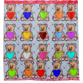 Rideaux De Douche Coeur tendance Teddy Bear Lover (Devant)