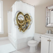 Rideaux De Douche Coeur vapeur avec un manomètre (En situation)