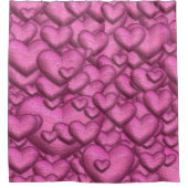 Rideaux De Douche Coeurs chatoyants rose (Devant)