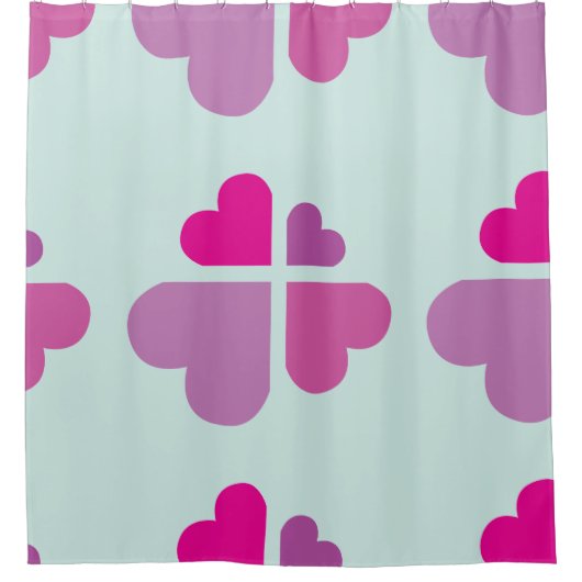 Rideaux De Douche Cœurs Croix (Devant)