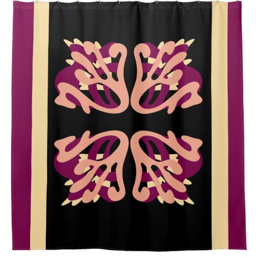 Rideaux De Douche Coeurs d'art moderne minimal gras (Devant)