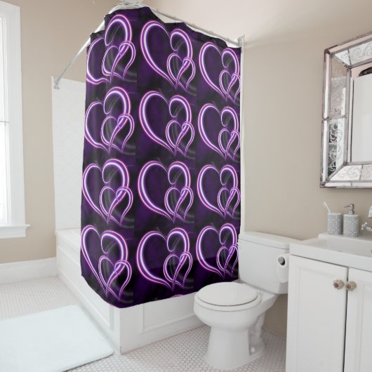Rideaux De Douche Coeurs de styles classiques (En situation)