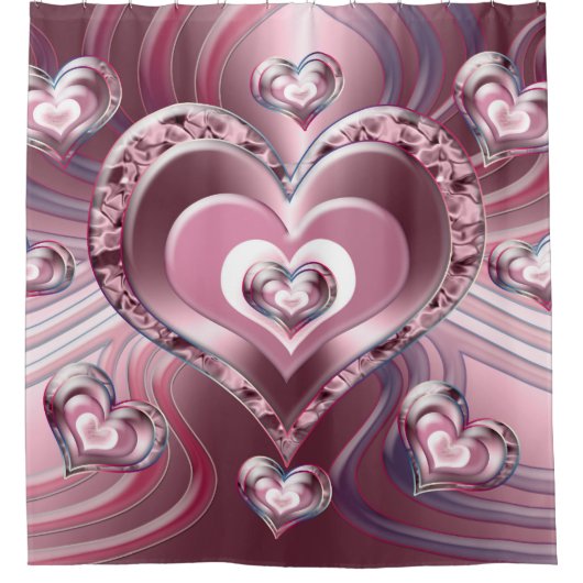 Rideaux De Douche Coeurs fluviaux (Devant)