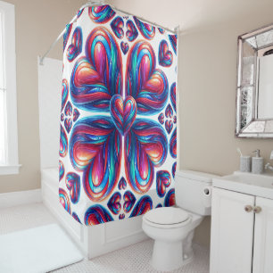 Rideaux De Douche Coeurs hyper-plastiques