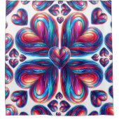 Rideaux De Douche Coeurs hyper-plastiques (Devant)