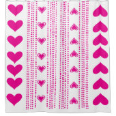 Rideaux De Douche Coeurs roses (Devant)