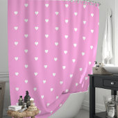 Rideaux De Douche Cœurs roses et blancs