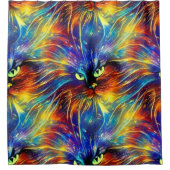 Rideaux De Douche Cohésif Abstrait Exquis Cat Splashes Simples (Devant)