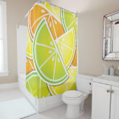 Rideaux De Douche Coincés d'agrumes funky (En situation)
