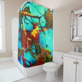 Rideaux De Douche Colibri coloré (En situation)